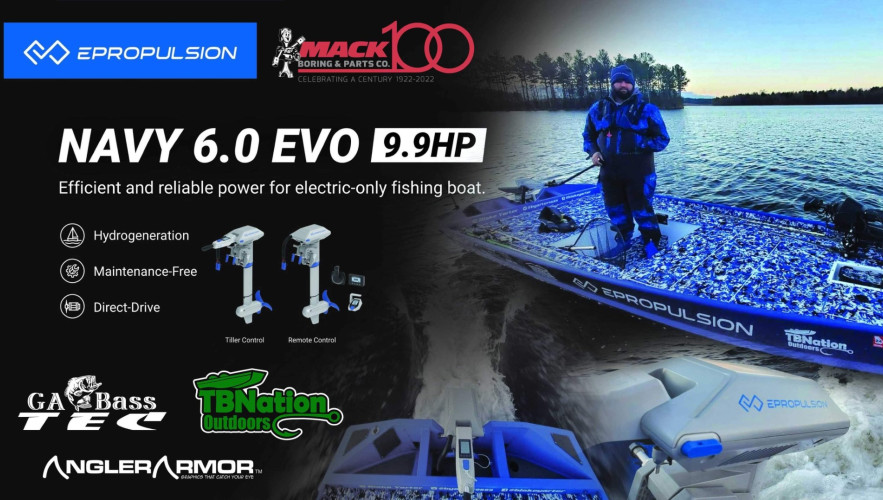 ePropulsion Announces Sponsorship of Electric Bass Fishing in Georgia